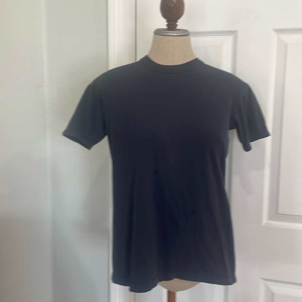 Soffe T-shirt short sleeve black 100% dri cotton USA adults unisex women men S